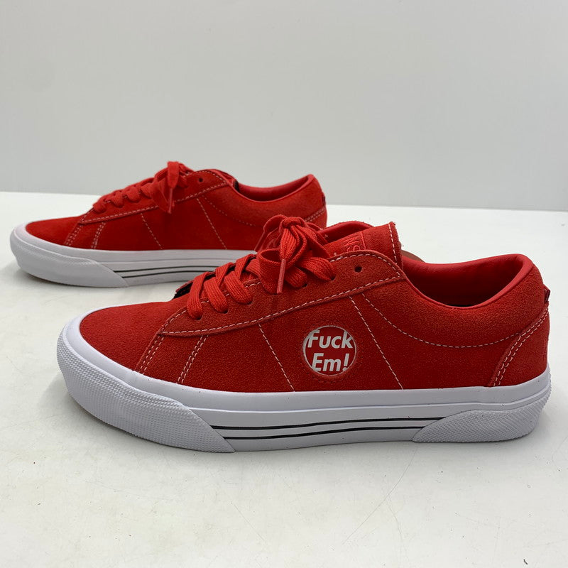 【中古品】【メンズ】 Supreme シュプリーム × VANS ヴァンズ 別注 コラボ SKATE SID SNEAKERS VN000MQ8CJH スケート シド スニーカー 靴 スウェード ローカット 149-260618-ko-19-tei サイズ：25cm カラー：レッド 万代Net店