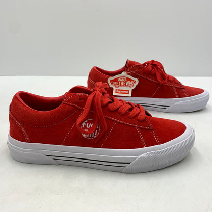 【中古品】【メンズ】 Supreme シュプリーム × VANS ヴァンズ 別注 コラボ SKATE SID SNEAKERS VN000MQ8CJH スケート シド スニーカー 靴 スウェード ローカット 149-260618-ko-19-tei サイズ：25cm カラー：レッド 万代Net店