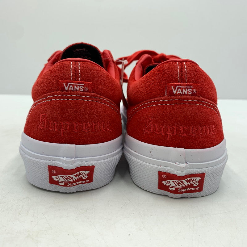 【中古品】【メンズ】 Supreme シュプリーム × VANS ヴァンズ 別注 コラボ SKATE SID SNEAKERS VN000MQ8CJH スケート シド スニーカー 靴 スウェード ローカット 149-260618-ko-19-tei サイズ：25cm カラー：レッド 万代Net店