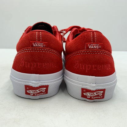 【中古品】【メンズ】 Supreme シュプリーム × VANS ヴァンズ 別注 コラボ SKATE SID SNEAKERS VN000MQ8CJH スケート シド スニーカー 靴 スウェード ローカット 149-260618-ko-19-tei サイズ：25cm カラー：レッド 万代Net店