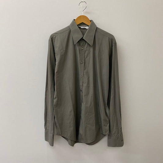 【中古品】【メンズ】 YVES SAINT LAURENT イヴ・サンローラン L/S DRESS SHIRT ロングスリーブ ドレスシャツ 長袖 トップス 141-250417-kk-11-tei サイズ：16 カラー：グレー 万代Net店
