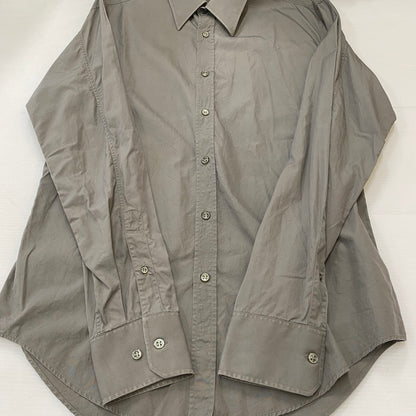 【中古品】【メンズ】 YVES SAINT LAURENT イヴ・サンローラン L/S DRESS SHIRT ロングスリーブ ドレスシャツ 長袖 トップス 141-250417-kk-11-tei サイズ：16 カラー：グレー 万代Net店