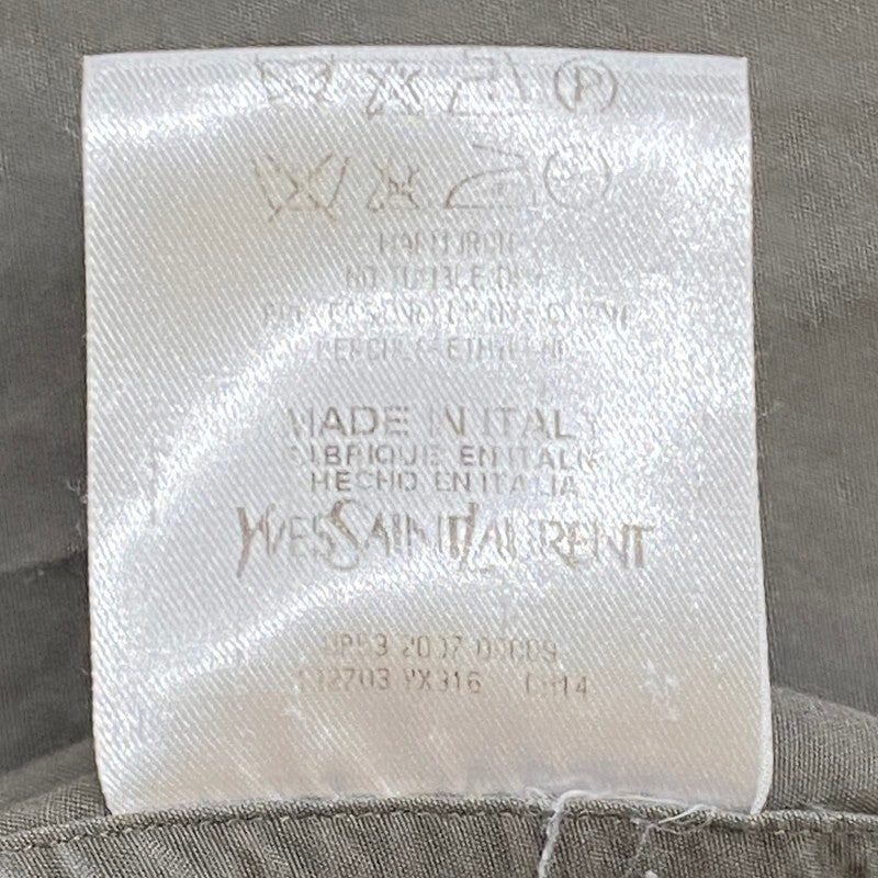 【中古品】【メンズ】 YVES SAINT LAURENT イヴ・サンローラン L/S DRESS SHIRT ロングスリーブ ドレスシャツ 長袖 トップス 141-250417-kk-11-tei サイズ：16 カラー：グレー 万代Net店