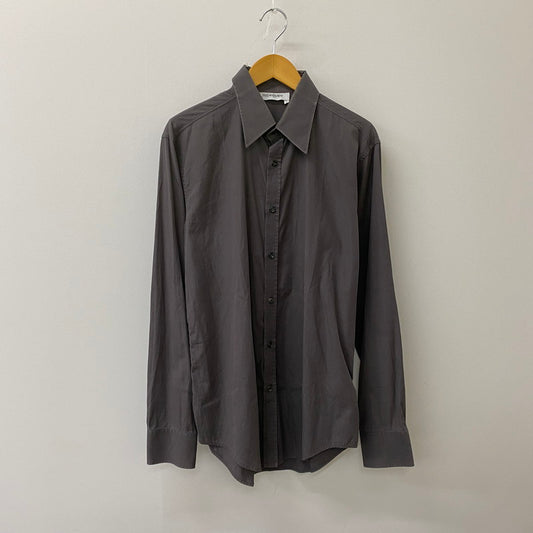 【中古品】【メンズ】 YVES SAINT LAURENT イヴ・サンローラン L/S DRESS SHIRT ロングスリーブ ドレスシャツ 長袖 トップス 141-250417-kk-10-tei サイズ：16 カラー：グレー 万代Net店