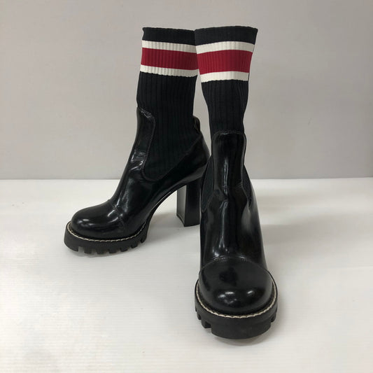 【中古品】【レディース】 LOUIS VUITTON ルイ・ヴィトン スタートレイル・ライン ソックスブーツ 靴 179-241018-kk-38-tei サイズ：37 1/2 カラー：ブラック 万代Net店