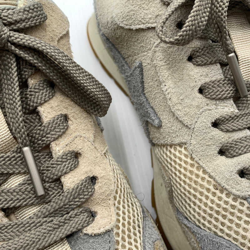 【現状渡し品】【メンズ】 A BATHING APE アベイシングエイプ × HIGHSNOBIETY ハイスノバイエティ 別注 コラボ ROADSTA EXPRESS ロードスタ エクスプレス スニーカー 靴 シューズ 162-260711-ko-03-tei サイズ：28cm カラー：ベージュ 万代Net店