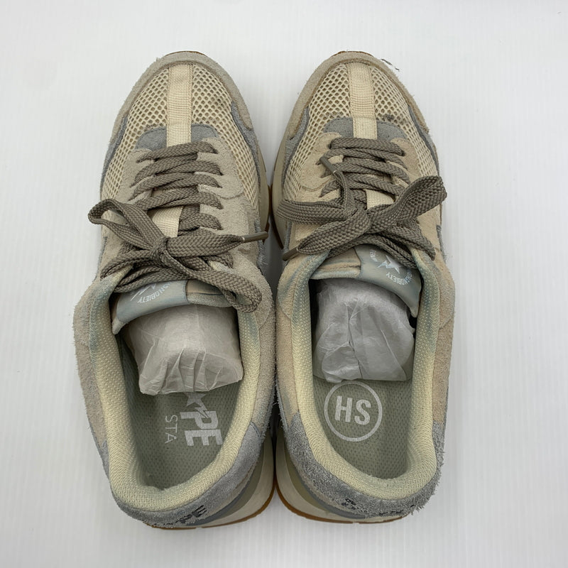 【現状渡し品】【メンズ】 A BATHING APE アベイシングエイプ × HIGHSNOBIETY ハイスノバイエティ 別注 コラボ ROADSTA EXPRESS ロードスタ エクスプレス スニーカー 靴 シューズ 162-260711-ko-03-tei サイズ：28cm カラー：ベージュ 万代Net店