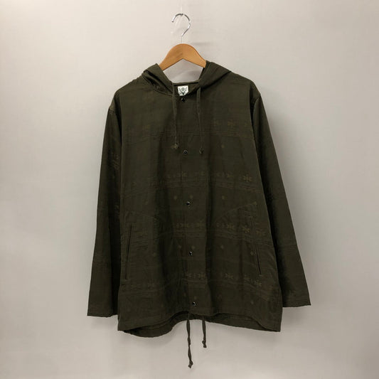 【中古品】【メンズ】 South2 West8 サウスツーウェストエイト SPORTS HOODIE EJ863 スポーツフーディー トップス パーカー 140-241018-kk-23-fuz サイズ：M カラー：カーキ 万代Net店