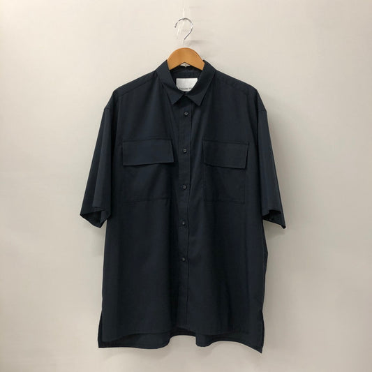 【中古品】【メンズ】 WHITE MOUNTAINEERING ホワイトマウンテニアリング REGULAR COLLAR HALF SLEEVE SHIRT RW2471103 レギュラーカラー ハーフスリーブシャツ 半袖 トップス 140-241013-kk-14-tei サイズ：3 カラー：ネイビー 万代Net店