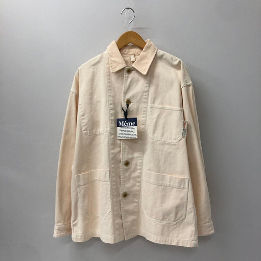 【中古品】【メンズ】  MEME メメ × BEAUTY&YOUTH UNITED ARROWS ビューティーアンドユース ユナイテッドアローズ 別注 コラボ COVERALL JACKET MEBY-FW22-01 カバーオールジャケット ライトアウター 147-250107-kk-27-tei サイズ：L カラー：アイボリー 万代Net店