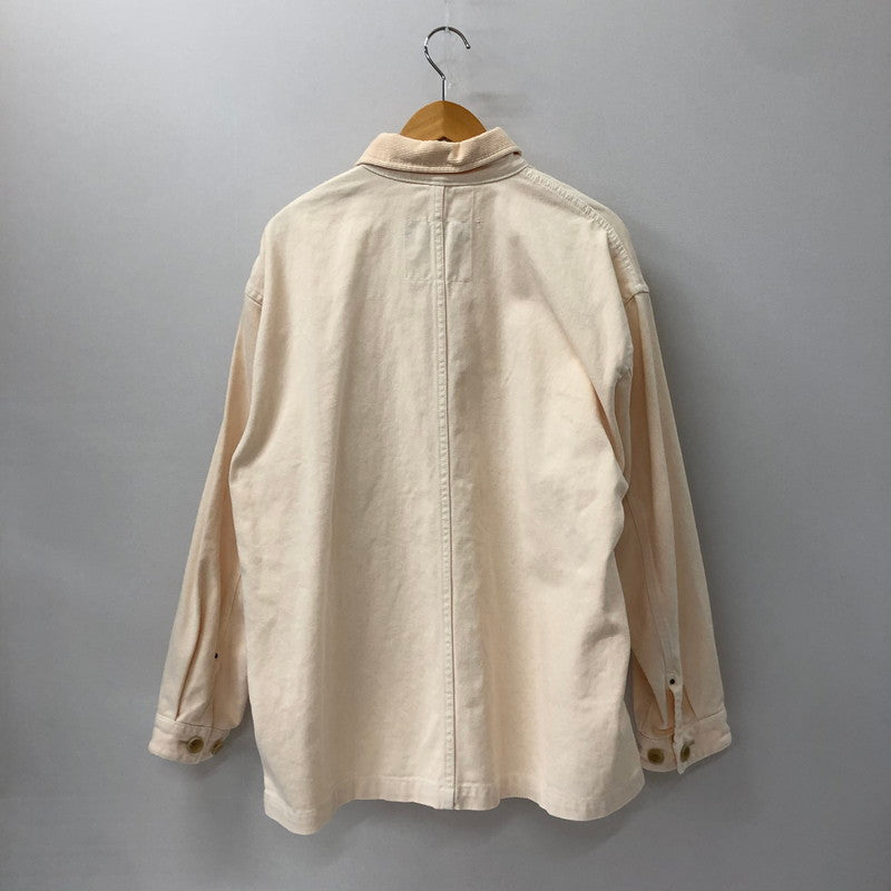 【中古品】【メンズ】  MEME メメ × BEAUTY&YOUTH UNITED ARROWS ビューティーアンドユース ユナイテッドアローズ 別注 コラボ COVERALL JACKET MEBY-FW22-01 カバーオールジャケット ライトアウター 147-250107-kk-27-tei サイズ：L カラー：アイボリー 万代Net店