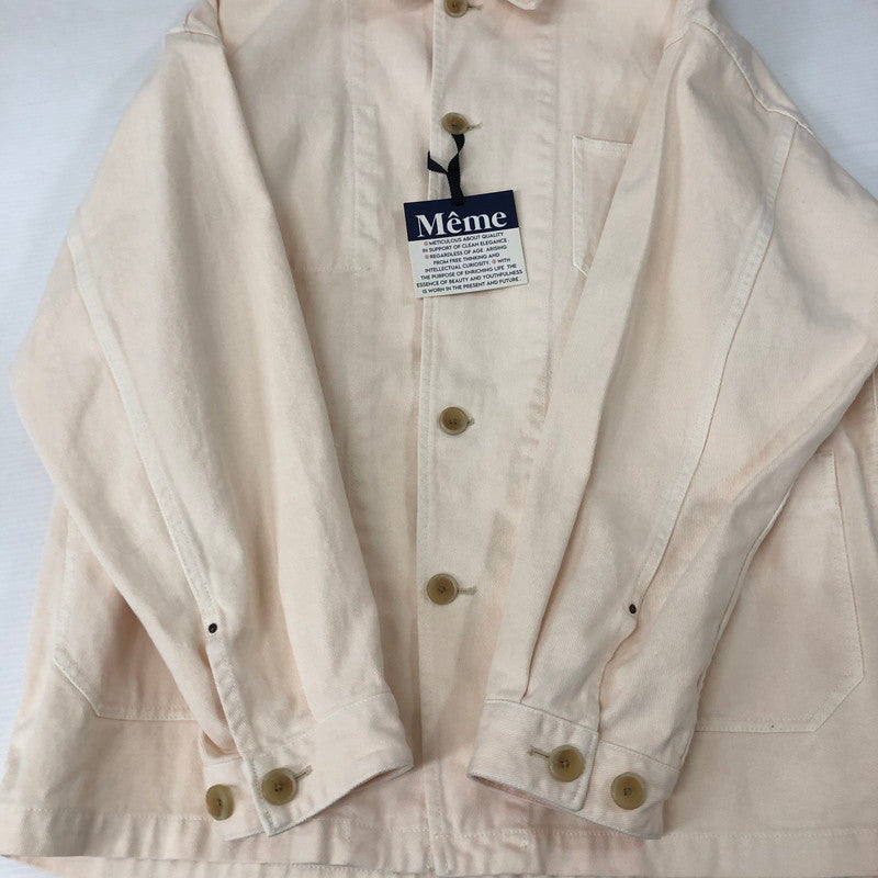 【中古品】【メンズ】  MEME メメ × BEAUTY&YOUTH UNITED ARROWS ビューティーアンドユース ユナイテッドアローズ 別注 コラボ COVERALL JACKET MEBY-FW22-01 カバーオールジャケット ライトアウター 147-250107-kk-27-tei サイズ：L カラー：アイボリー 万代Net店