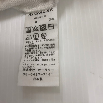 【中古品】【メンズ】  AURALEE オーラリー 22SS LIGHT FLOWY SWEAT PARKA A22SP01LU ライトフローウィー スウェットパーカー トップス プルオーバーフーディー 140-241027-kk-17-tei サイズ：3 カラー：TOP LIGHT GRAY 万代Net店