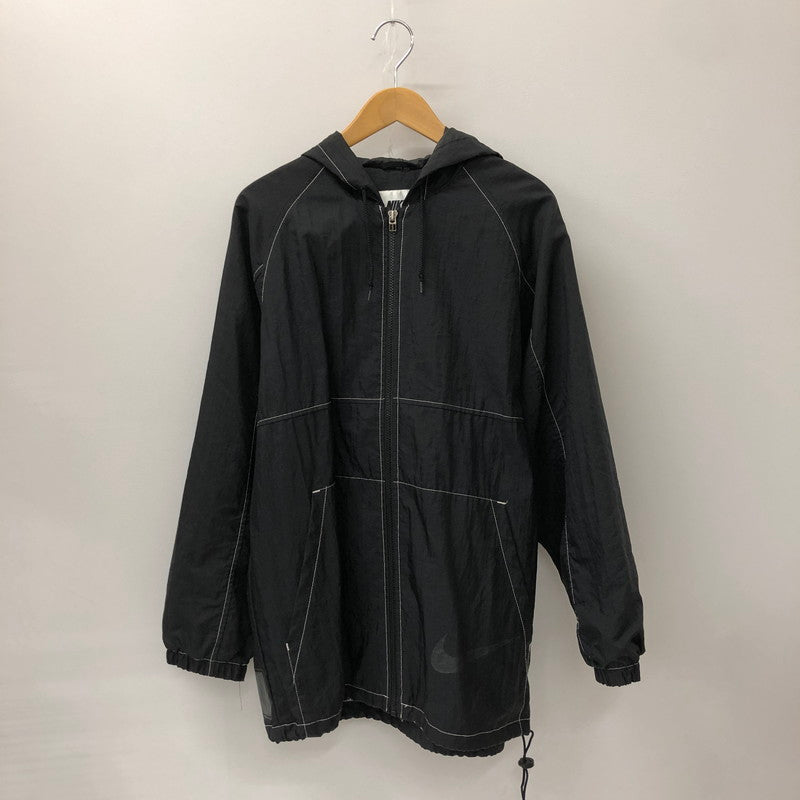 【中古品】【メンズ】 NIKE ナイキ 90's NYLON HOODED JACKET S7PAS 90年代 ナイロン フーデッドジャケット ライトアウター 銀タグ 148-250123-kk-42-tei サイズ：S カラー：ブラック 万代Net店