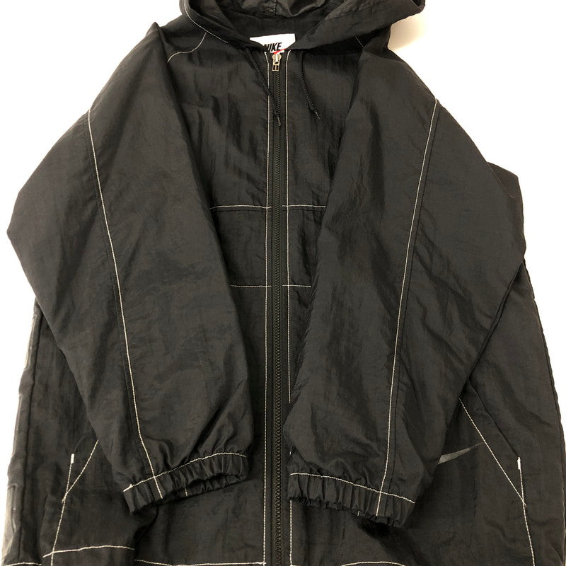 【中古品】【メンズ】 NIKE ナイキ 90's NYLON HOODED JACKET S7PAS 90年代 ナイロン フーデッドジャケット ライトアウター 銀タグ 148-250123-kk-42-tei サイズ：S カラー：ブラック 万代Net店