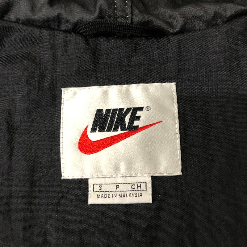 【中古品】【メンズ】 NIKE ナイキ 90's NYLON HOODED JACKET S7PAS 90年代 ナイロン フーデッドジャケット ライトアウター 銀タグ 148-250123-kk-42-tei サイズ：S カラー：ブラック 万代Net店