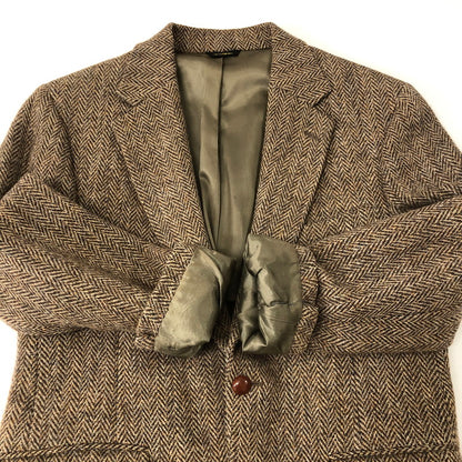 【中古品】【メンズ】 HARRIS TWEED ハリスツイード 80～90's WOOL TAILORED JACKET 80～90年代 ウール テーラード ジャケット アウター 145-241226-yo-12-tei サイズ：表記なし カラー：ブラウン 万代Net店