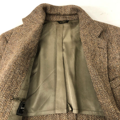 【中古品】【メンズ】 HARRIS TWEED ハリスツイード 80～90's WOOL TAILORED JACKET 80～90年代 ウール テーラード ジャケット アウター 145-241226-yo-12-tei サイズ：表記なし カラー：ブラウン 万代Net店