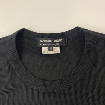 【中古品】【メンズ】  COMME des GARCONS HOMME DEUX コムデギャルソン オム ドゥ 22SS FRONT CORD TEE DI-T015 AD2021 フロントコードTシャツ 半袖 トップス 140-241203-kk-08-tei サイズ：M カラー：ブラック 万代Net店