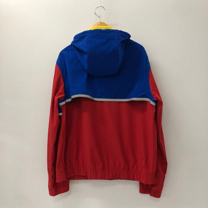 【中古美品】【メンズ】 HALFZIP PULLOVER JACKET ハーフジップ プルオーバージャケット ライトアウター 147-241020-kk-05-tei サイズ：M カラー：ブルー/レッド 万代Net店