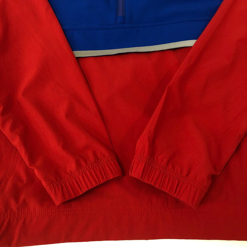 【中古美品】【メンズ】 HALFZIP PULLOVER JACKET ハーフジップ プルオーバージャケット ライトアウター 147-241020-kk-05-tei サイズ：M カラー：ブルー/レッド 万代Net店