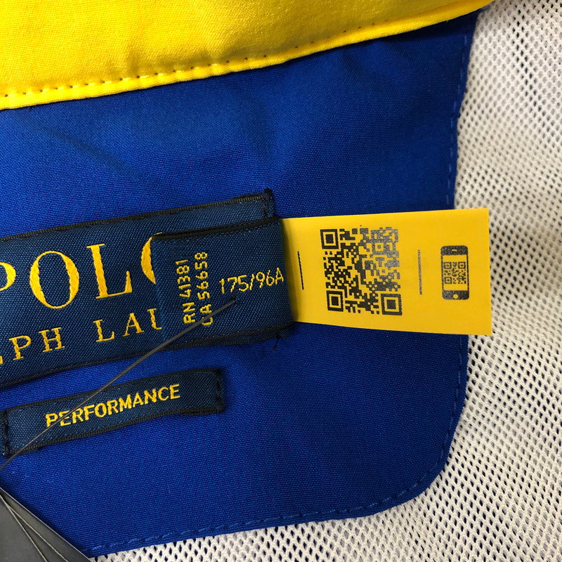 【中古美品】【メンズ】 HALFZIP PULLOVER JACKET ハーフジップ プルオーバージャケット ライトアウター 147-241020-kk-05-tei サイズ：M カラー：ブルー/レッド 万代Net店