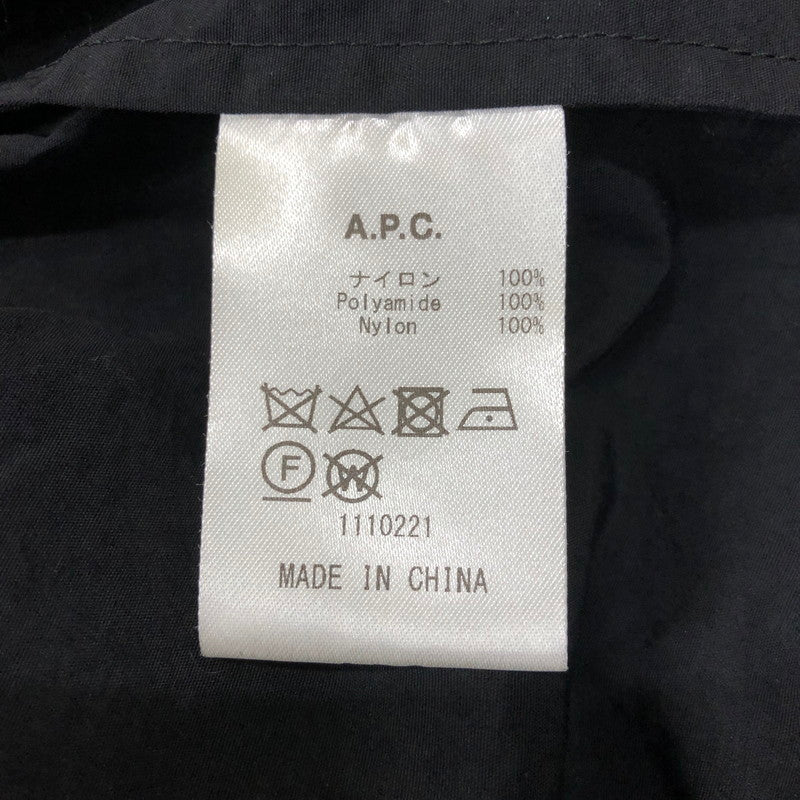 【中古品】【メンズ】 A.P.C. アーペーセー NYLON COACH JACKET 1110221 ナイロンコーチジャケット ライトアウター 141-250131-kk-25-tei サイズ：M カラー：ブラック 万代Net店