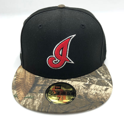 【中古美品】【メンズ】 NEW ERA ニューエラ MLB CELEVELAND INDIANS REALTREE CAP クリーブランド インディアンス リアルツリー キャップ 帽子 185-250711-ks-06-fuz サイズ：7 1/2 59.6cm カラー：ブラック/リアルツリー 万代Net店