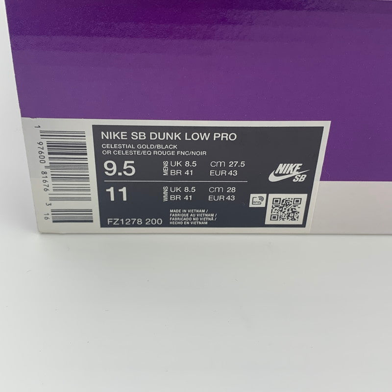 【中古美品】【メンズ】 NIKE ナイキ SB DUNK LOW PRO FZ1278-200 CITY OF CINEMA スケートボーディング ダンク ロー プロ シティーオブシネマ スニーカー 靴 160-241025-kk-17-tei カラー：CELESTIAL GOLD/BLACK 万代Net店