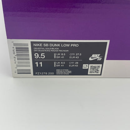 【中古美品】【メンズ】 NIKE ナイキ SB DUNK LOW PRO FZ1278-200 CITY OF CINEMA スケートボーディング ダンク ロー プロ シティーオブシネマ スニーカー 靴 160-241025-kk-17-tei カラー：CELESTIAL GOLD/BLACK 万代Net店