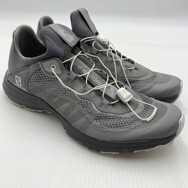 【中古品】【メンズ】 SALOMON × and wander サロモン アンドワンダー 410149 ローカットスニーカー シューズ 162-260821-nm-54-teih サイズ：27cm カラー：グレー 万代Net店