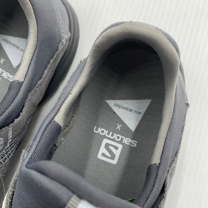 【中古品】【メンズ】 SALOMON × and wander サロモン アンドワンダー 410149 ローカットスニーカー シューズ 162-260821-nm-54-teih サイズ：27cm カラー：グレー 万代Net店