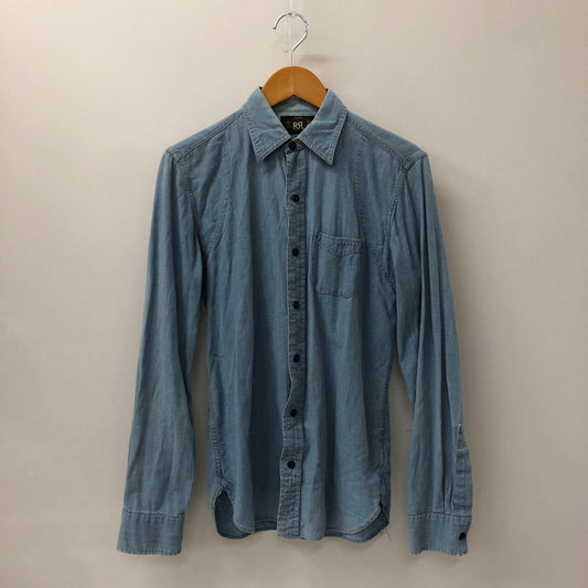 【中古品】【メンズ】 RRL ダブルアールエル L/S DUNGAREE SHIRT ロングスリーブ ダンガリーシャツ 長袖 トップス 145-250209-kk-19-tei サイズ：XS カラー：ライトインディゴ 万代Net店