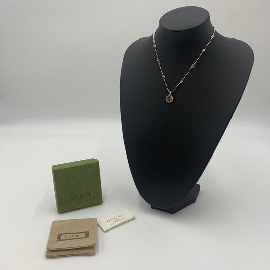 【中古品】【レディース】 GUCCI グッチ INTERLOCKING NECKRACE 479221 インターロッキング ネックレス ボールチェーン アクセサリー 182-241108-yo-02-fuz カラー：シルバー 万代Net店