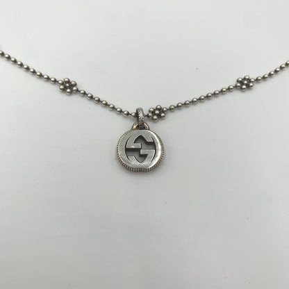 【中古品】【レディース】 GUCCI グッチ INTERLOCKING NECKRACE 479221 インターロッキング ネックレス ボールチェーン アクセサリー 182-241108-yo-02-tei カラー：シルバー 万代Net店