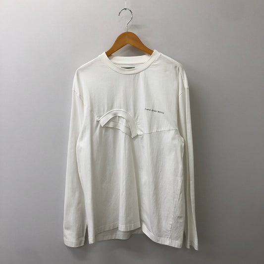 【中古品】【メンズ】 Feng Chen Wang フェン・チェン・ワン L/S DOUBLE COLLAR T-SHIRT FS13JER1303W ロングスリーブ ダブルカラー Tシャツ 長袖 トップス 141-250515-kk-10-tei サイズ：M カラー：ホワイト 万代Net店