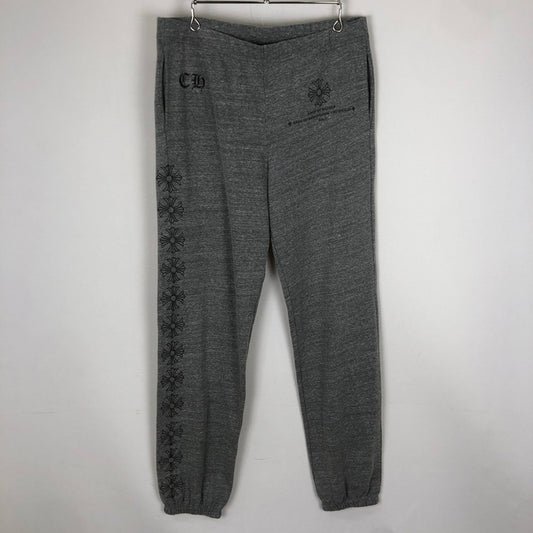 【中古品】【メンズ】 CHROME HEARTS クロムハーツ CH PLUS LOGO SWEAT PANTS 2214-304-9017 CHプラス ロゴ スウェット パンツ ボトムス USA製 190-251110-yy-22-tei サイズ：L カラー：グレー 万代Net店
