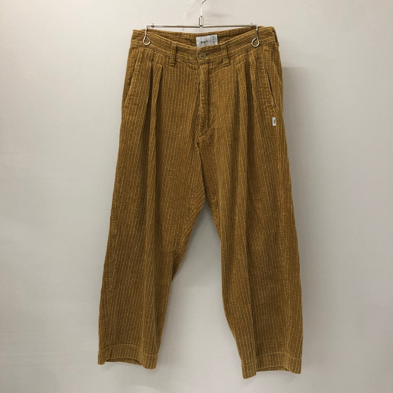 【中古品】【メンズ】 WTAPS ダブルタップス 21AW TUCK 02 TROUSERS/COTTON.CORDUROY 212TQDT-PTM02 コーデュロイ トラウザーパンツ ボトムス 153-241110-kk-31-tei サイズ：01 カラー：キャメル 万代Net店