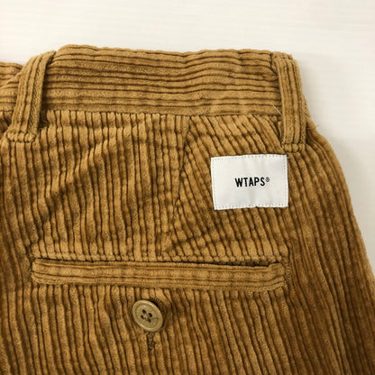 【中古品】【メンズ】 WTAPS ダブルタップス 21AW TUCK 02 TROUSERS/COTTON.CORDUROY 212TQDT-PTM02 コーデュロイ トラウザーパンツ ボトムス 153-241110-kk-31-tei サイズ：01 カラー：キャメル 万代Net店
