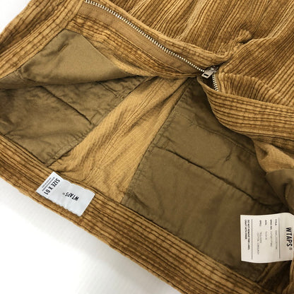 【中古品】【メンズ】 WTAPS ダブルタップス 21AW TUCK 02 TROUSERS/COTTON.CORDUROY 212TQDT-PTM02 コーデュロイ トラウザーパンツ ボトムス 153-241110-kk-31-tei サイズ：01 カラー：キャメル 万代Net店