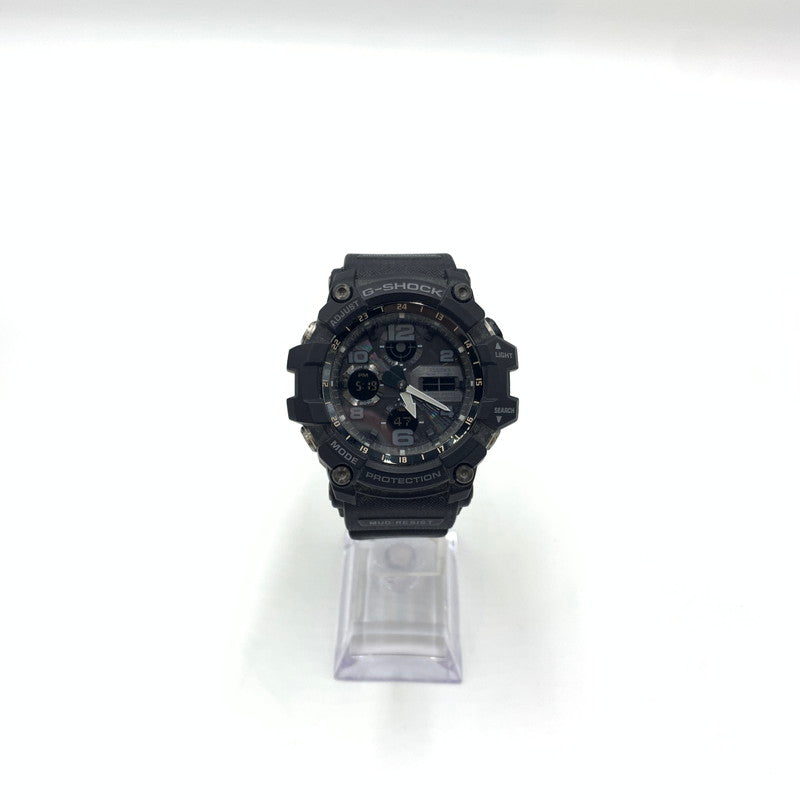 【中古品】【メンズ】 CASIO カシオ G-SHOCK MASTER OF G-LAND MUDMASTER GWG-100-1AJF TOUGHSOLAR ジーショック マッドマスター タフソーラー 腕時計 196-241108-yo-16-tei カラー：ブラック 万代Net店