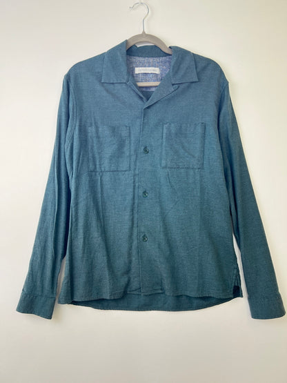 【中古品】【メンズ】 OUTERKNOWN アウターノウン オープンカラーシャツ 長袖シャツ ロングスリーブ 147-260924-AS-12-hon サイズ：S カラー：グリーン 万代Net店