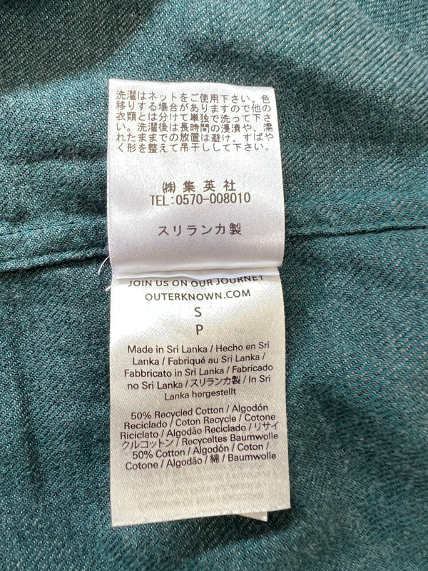 【中古品】【メンズ】 OUTERKNOWN アウターノウン オープンカラーシャツ 長袖シャツ ロングスリーブ 147-260924-AS-12-hon サイズ：S カラー：グリーン 万代Net店