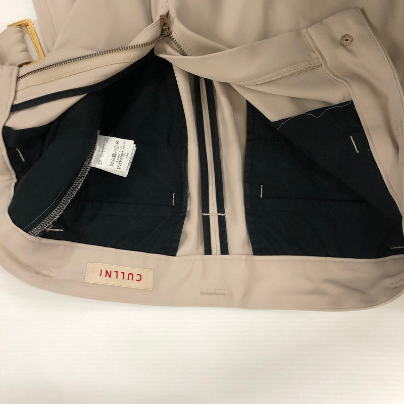 【中古品】【メンズ】 CULLNI クルニ BELT TUCK SLACKS PANTS 21-SS-026 ベルトタック スラックスパンツ ボトムス 140-250116-kk-18-tei サイズ：2 カラー：ベージュ 万代Net店