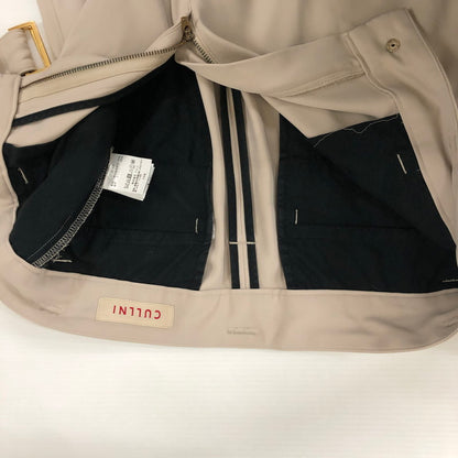 【中古品】【メンズ】 CULLNI クルニ BELT TUCK SLACKS PANTS 21-SS-026 ベルトタック スラックスパンツ ボトムス 140-250116-kk-18-tei サイズ：2 カラー：ベージュ 万代Net店