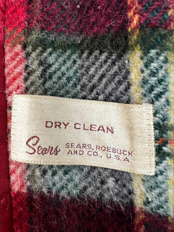 【ジャンク品】【メンズ】 SEARS シアーズ 70's WOOL ZIP UP CHECK JACKET VINTAGE 70年代 ウール ジップアップ チェックジャケット アウター ヴィンテージ 145-260830-kk-18-hon サイズ：表記無し 下記参照 カラー：マルチカラー 万代Net店