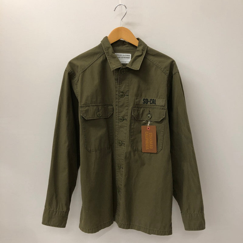 【中古品】【メンズ】 STANDARD CALIFORNIA スタンダードカリフォルニア SD RIPSTOP ARMY SHIRT リップストップ アーミーシャツ 長袖 トップス ミリタリーシャツ 140-241110-kk-18-tei サイズ：L カラー：オリーブ 万代Net店