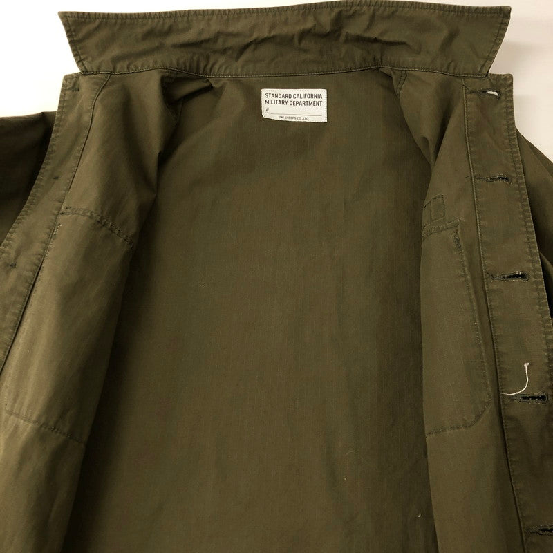 【中古品】【メンズ】 STANDARD CALIFORNIA スタンダードカリフォルニア SD RIPSTOP ARMY SHIRT リップストップ アーミーシャツ 長袖 トップス ミリタリーシャツ 140-241110-kk-18-tei サイズ：L カラー：オリーブ 万代Net店