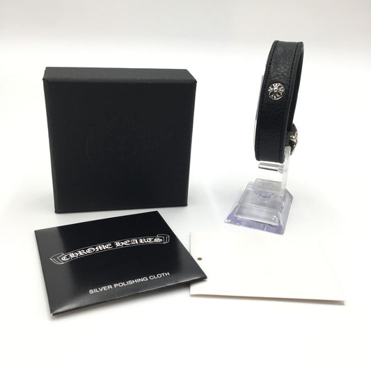 【中古品】【メンズ】 CHROME HEARTS クロムハーツ GUNSLINGER ガンスリンガー アクセサリー レザーブレスレット シルバーアクセサリー 190-241110-kk-05-fuz カラー：シルバー/ブラック 万代Net店