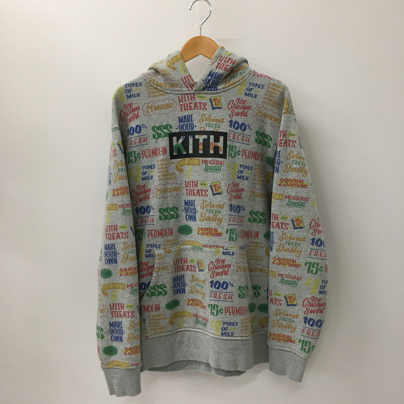 【中古品】【メンズ】  KITH TREATS キストリーツ CIRCULAR HOODIE KH2243-103 サーキュラーフーディー トップス プルオーバーパーカー 142-241115-kk-13-tei サイズ：M カラー：グレー 万代Net店